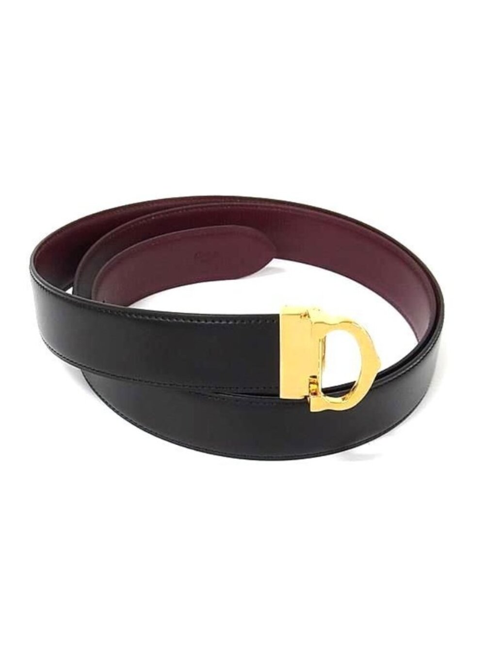 Cartier Must Line Leather Gold Belt Bordeaux